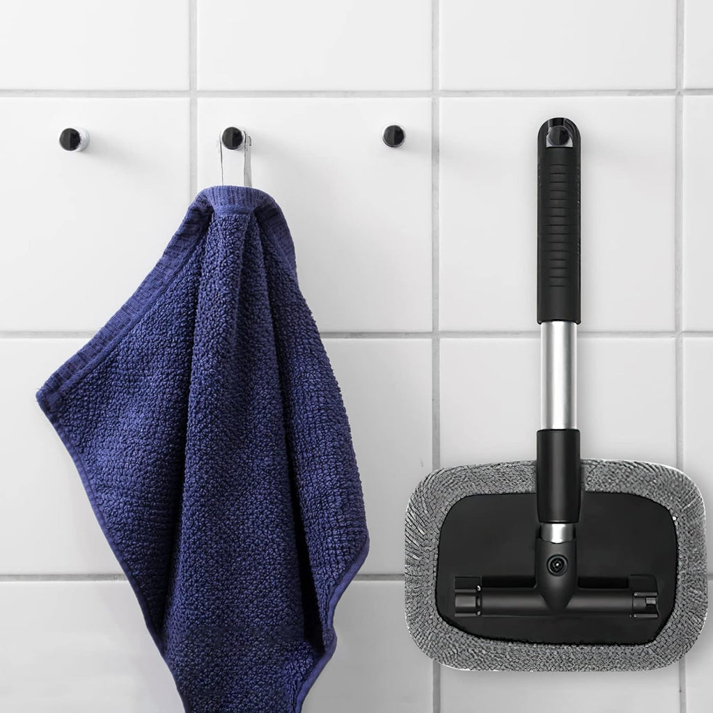 Cepillo Limpieza Coche Cepillo Lavar Coche Telescópico Extraíble, Limpieza Coche Exterior Limpiador Parabrisas Con 180 Manija Giratoria, Kit Limpieza Coche Incluye 4 Limpiar Coche Almohadillas